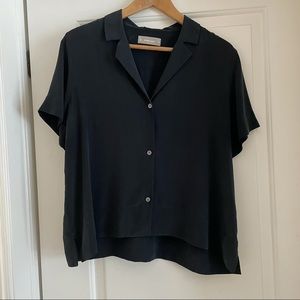 Everlane The Clean Silk Short-Sleeve Notch Shirt